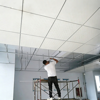 Plafond suspendu en plaques de plâtre perforées artistiques de 7 mm en PVC vinyle, installation facile, avec système de grille galvanisée