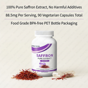 Cápsulas de Extracto de Azafrán 100% Puro y Natural, Suplementos de Azafrán de Grado Alimenticio para Aumentar la Energía, Mejorar la Salud Ocular y el Estado de Ánimo - Product Image 3