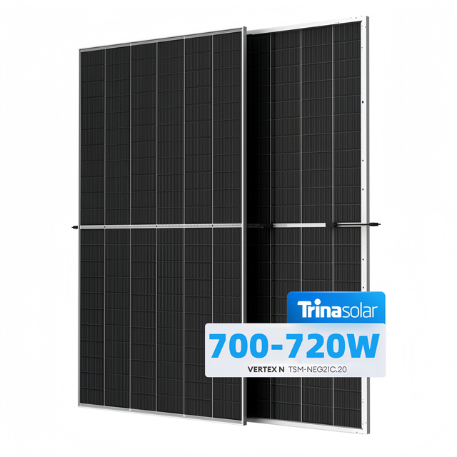 Trina High Efficiency Bifacial Monocristallin Mono Type n Black Trina Solar 715 Watt Solar Panels for Home Use and Resale