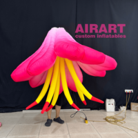 Fleur colorée gonflable personnalisée pour décoration de scène de festival