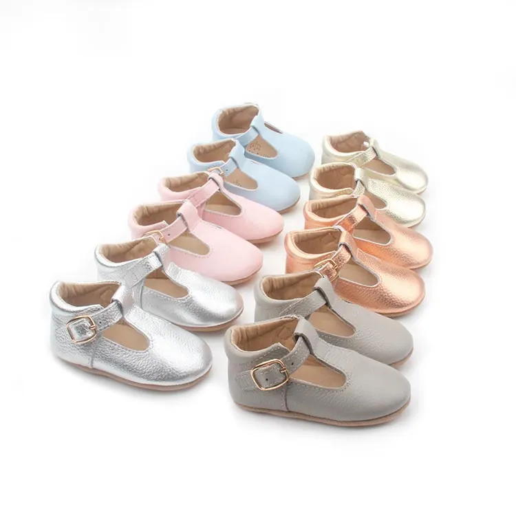 leather baby shoe beauty girls sof t-bar mary jane shoes kids shoes factory