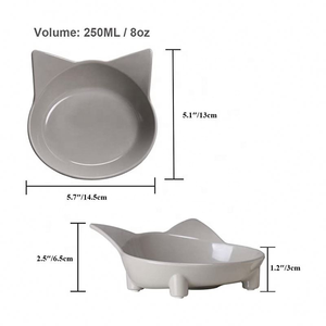 Produits d'usine pour animaux de compagnie en gros personnalisé surélevé arrondi écologique en plastique protéger la colonne vertébrale chat chien nourriture et eau bols antidérapants - Product Image 6