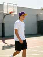 Casquette Snapback Personnalisée 6 Panneaux pour Adultes, Équipe Sportive, Blocs de Couleurs Contrastées, Polyester Acrylique, Style Hip Hop Tendance pour l'Extérieur, Faible MOQ