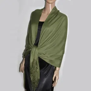 Women Men Natural Composition Material Fabric Viscose Solid Plain Color Shawl Pashmina Hijiab