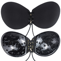 Cache-tétons sexy antidérapants pour femmes, style déesse lesbienne, avec cordon de serrage, réducteurs de poitrine, en gel de silicone rembourré en forme de mangue, pour poitrines généreuses, 5648
