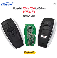 Lonsdor LT20-02 - Placa PCB para Llave Inteligente con Carcasa de 3 Botones para Subaru WRX Legacy Outback Forester Ascent, Compatible con K518 KH100 KW100 5801/7000