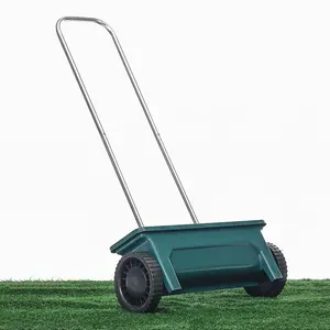 12L Garden Lawn Hand Push Soil Seed Feed Truck Fertiliser Drop Spreader