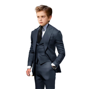 Nouveau <span class=keywords><strong>costume</strong></span> sur mesure <span class=keywords><strong>bleu</strong></span> <span class=keywords><strong>marine</strong></span> pour enfants : gilet et pantalon de smoking pour <span class=keywords><strong>mariage</strong></span>, spectacle, anniversaire, rentrée scolaire - Product Image 1