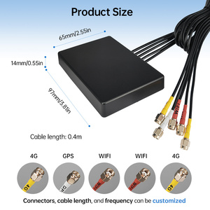 Antenne cellulaire omnidirectionnelle étanche à montage adhésif extérieur, 5 en 1, pleine bande, à gain élevé, adaptée aux fréquences 698-5000 MHz (3G, 4G, 5G) - Product Image 2