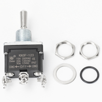 Interrupteur à bascule momentané étanche IP67 SPST (ON)-OFF-(ON) 30A 12V DC robuste avec bornes à vis métalliques pour applications marines et automobiles