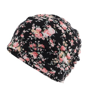 Gorro de punto holgado estampado, suave, <span class=keywords><strong>el</strong></span>ástico y ligero, gorro para quimioterapia, gorro de moda con múltiples estampados para dormir, para mujer, uso diario - Product Image 4
