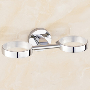 ที่วางแปรงสีฟันแบบสองถ้วย Saint Ruijia ชุบโครเมียม ติดผนังห้องน้ำ สำหรับใช้กับอ่างล้างหน้า - Product Image 1