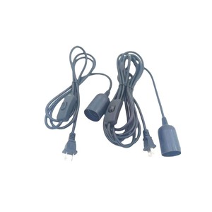 <b>E27</b> <b>Lamp</b> <b>Holder</b> 3 Way Power Cord With Switch For Desk <b>Lamp</b> Salt <b>Lamp</b> Black Plastic Screw Base 10A 250V - Product Image 5