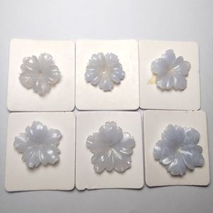 Pierres précieuses pour Souvenir, brillantes, en forme de fleur, Agate et dentelle bleue, 23-42mm, CN F235 - Product Image 4