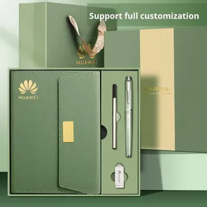 Set de Regalo de Cuaderno A5 de Cuero Sintético Estilo Oficina, con Logotipo Personalizado, Memoria USB y Diario, para Regalos Corporativos y Souvenirs - Product Image 1
