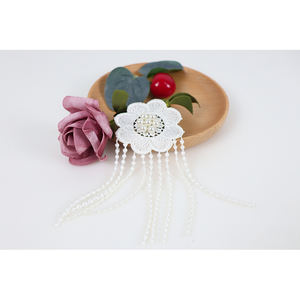 <span class=keywords><strong>Tissu</strong></span> <span class=keywords><strong>bazin</strong></span> riche allemand en dentelle de haute qualité, avec perles et franges perlées, pour robe - Product Image 4