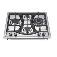 Table de cuisson encastrable 3 feux gaz et 1 plaque électrique en acier inoxydable pour usage domestique – Vente en gros usine