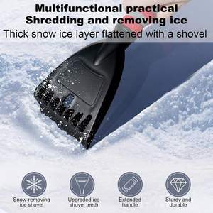 Grattoir à glace pour <span class=keywords><strong>pare</strong></span>-<span class=keywords><strong>brise</strong></span> de voiture fenêtres poignée en plastique renforcé résistant côté burin pour côté griffe de <span class=keywords><strong>givre</strong></span> pour morceaux glacés - Product Image 4