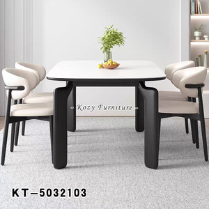 Vente en gros de tables à manger modernes, durables et de luxe à surface rocheuse pour hôtel, appartement, <span class=keywords><strong>restaurant</strong></span> et usage domestique - Product Image 3