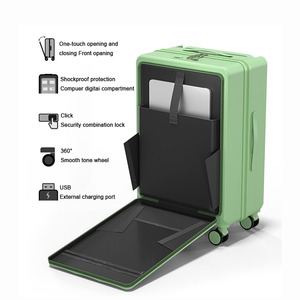 Gift Custom Front Opening 20inch Wide Trolley Suit case Multifunction <b>Suitcase</b> Carry on Luggage Durable Luggage <b>Suitcase</b> - Product Image 2