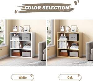 Estantería Abierta para Sala de Estar y Archivador para Oficina en Casa, Librería de Madera de <span class=keywords><strong>Dos</strong></span> Niveles - Product Image 2