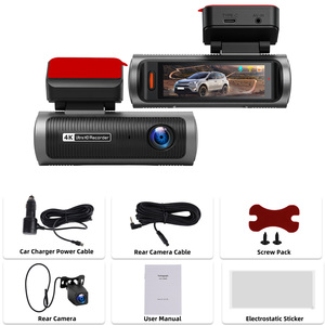 กล้องติดรถยนต์ Podofo 4K+4K แบบเลนส์คู่ พร้อมจอภาพในตัวขนาด 3.19 นิ้ว บันทึกแบบวนซ้ำ รองรับการมองเห็นในเวลากลางคืน พร้อม WIFI GPS กล้องบันทึกภาพในรถยนต์แบบกล่องดำ ODM - Product Image 6