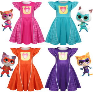 <span class=keywords><strong>Disfraz</strong></span> <span class=keywords><strong>de</strong></span> Princesa con Estampado <span class=keywords><strong>de</strong></span> Gatitos para Halloween, Falda y Capa para Niñas, Fiesta <span class=keywords><strong>de</strong></span> Cumpleaños, TV y Cine - Product Image 2