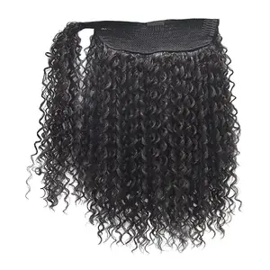 Novelties Synthetic Queue De Cheval Kinky Straight Curly Attachments Wrap Around Hair Extension Ponytails For Black Women