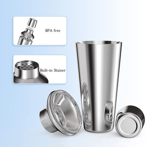 Özel Metal Bar araçları toptan 750ml yüksek kaliteli paslanmaz çelik lubartender benzersiz şekli kokteyl <span class=keywords><strong>Shaker</strong></span> için Bartender