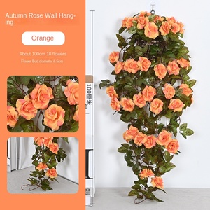 Nhân Tạo Rose Vine Tường Treo Giỏ Hoa Đặt Lụa Nhựa Hoa Nho Tường Phòng Khách Tường Ban Công Trang Trí Đám Cưới - Product Image 4
