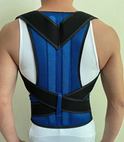 Attelle de Soutien Dorsal Ajustable Professionnelle avec Fermeture Auto-agrippante 100% Nylon Respirant pour Correction Posturale Tactique