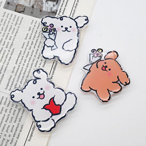 Soporte de agarre de teléfono de acrílico personalizado de fábrica Popular diseño de perro lindo enchufe de plástico Universal para teléfono móvil portátil gratis - Product Image 6