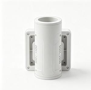 White Plastic Cylinder Connector with Square Side Outlet Injection Molded Part Custom Injection Molding <b>Tooling</b> Service - Product Image 6