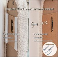Griffoir mural pour chat 3 en 1 en sisal avec brosse auto-nettoyante et jouet suspendu pour une installation facile et gain de place