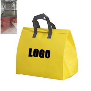 Custom Wholesale Eco Friendly Waterproof Takeaway Food Delivery Carry Non Woven Insulated Thermal Lunch Cooler Bag with logo - Product Image 1