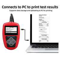 Probador de batería de 12V BA101 CCA Test SOC SOH Voltaje de corriente Resistencia interna Salud con analizador de impresión