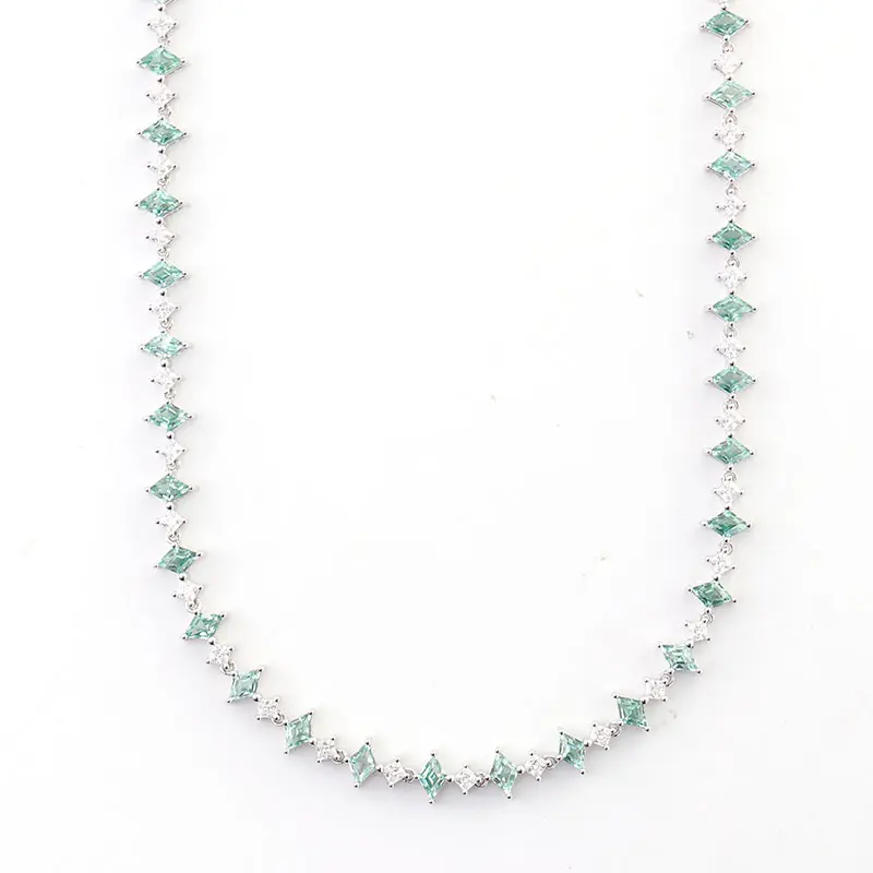 Prata esterlina 925 joias def vvs moissanite gemston, colar, jóias feitas à mão