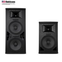 Bekboes double 15 pouces 2 voies professionnel scène extérieure DJ boîte de son en bois haut-parleur système Pa