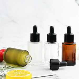 Flache Schulter leer 30ml Glasöl Serum Pipette Flasche Luxus 1 Unze Haar Körper massage Ölbehälter - Product Image 3