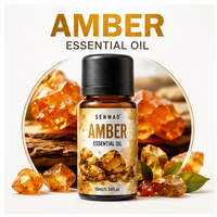 Huile essentielle d'ambre naturelle de qualité supérieure ; apaisante et calmante, adaptée à la diffusion aromathérapeutique et au massage corporel.