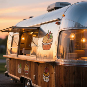 2025 Hot Selling Mobile Fast Trailer Chicken Rotisserie <b>Cart</b> BBQ Kebab Food Trucks With Full <b>Kitchen</b> For Sale - Product Image 3