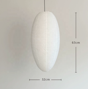 Lampe suspendue ovale en <span class=keywords><strong>papier</strong></span> Washi <span class=keywords><strong>de</strong></span> style Japandi, lanterne <span class=keywords><strong>de</strong></span> <span class=keywords><strong>riz</strong></span> minimaliste zen, pliable, pour salon, ambiance zen - Product Image 3