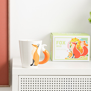 3D Water-Modelled <strong>Fox</strong> Handle Ceramic <strong>Cup</strong> NewDesign Cartoon Mug for Cross-Border Occasions Presentable <strong>Cup</strong> - Product Image 3
