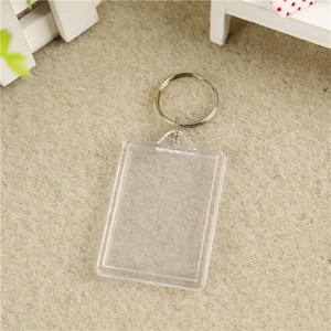 Cá Nhân Trái Tim Hình Chữ Nhật Hình Tròn Trong Suốt Acrylic Chèn Ảnh Keychain Trống Tự Làm Hình Ảnh Hình Ảnh Khung Móc Chìa Khóa - Product Image 4