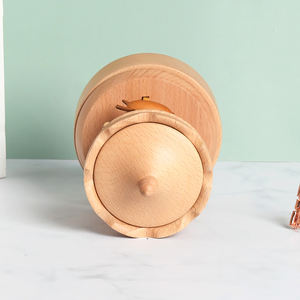 Venta al por mayor melodía creativa carrusel de madera con logotipo personalizado caja de música de juguete para niños - Product Image 4