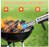 Pistolet torche puissant au propane, torche sous vide avec flamme réglable, pistolet lance-flammes, allume-charbon (réservoir non inclus)