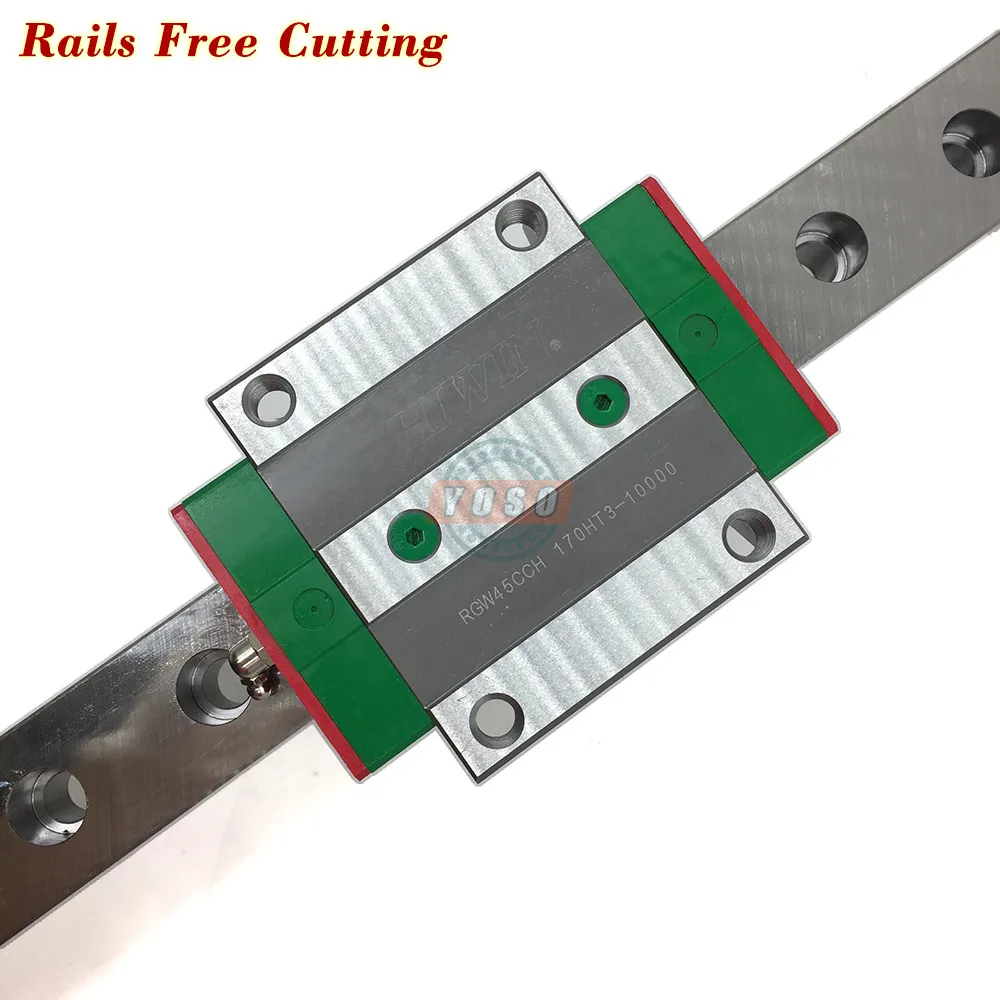 heavy duty hiwin 25mm 30mm 45mm rgw45cc roller linear guide rail bearings systems for milling machine with motor