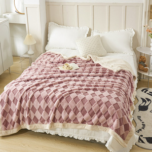 ผ้าสักหลาดขนกระต่ายไทยสีทึบผ้าห่มสารพัดประโยชน์สองคนสำหรับหนึ่งคน - Product Image 6