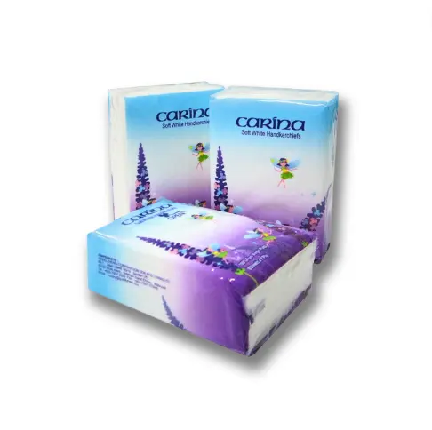 Carina Soft White Handkerchief Pocket Tissue (100% Virgin Wood Pulp) Facial Tissue Direct Factory Authorized Distributor