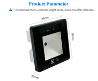 Lector de control de acceso de tarjeta RFID, torniquete de código QR 1D/2D con interfaz USB RS232 o TCP/IP